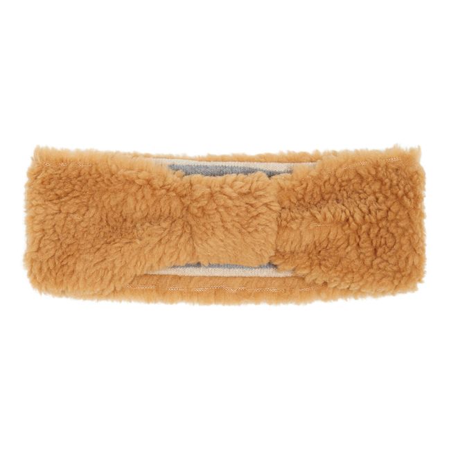 Fur-style headband | Camel