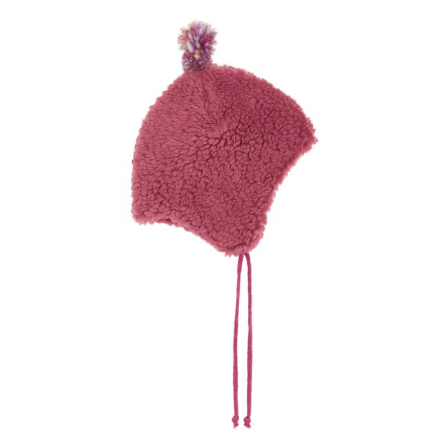 Bonnet Façon Fourrure | Rouge framboise
