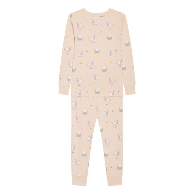 Pyjama Coton Bio Chien | Rosa chiaro