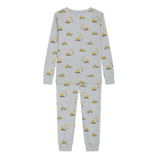 Pyjama Coton Bio Pelleteuse | Grau Meliert