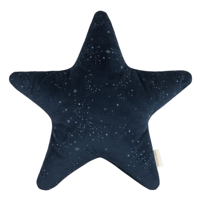 Cojín Estrella de terciopelo | Azul Noche