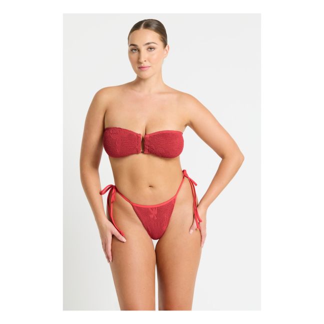 Haut de Maillot Blake Jacquard Palmier | Rouge
