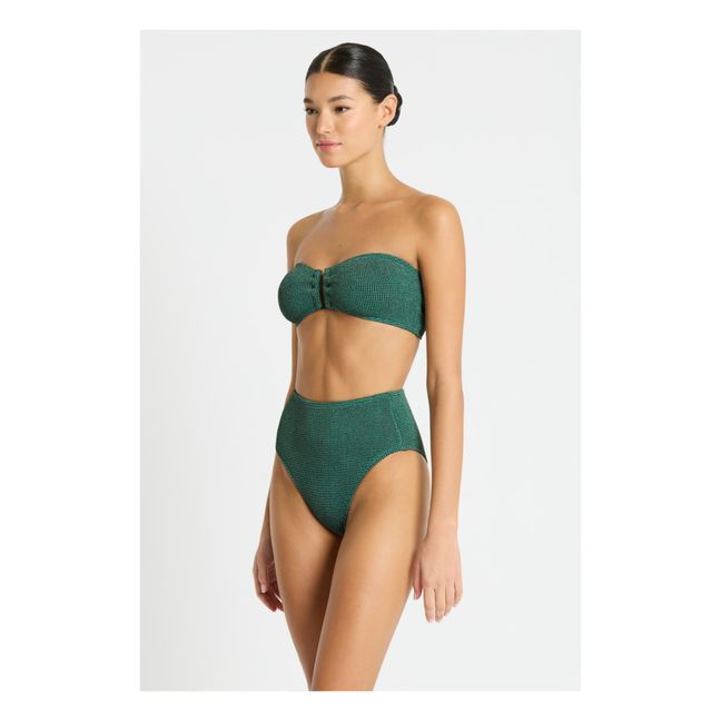 Bas de Maillot Palmer Métallisé | Vert Jade