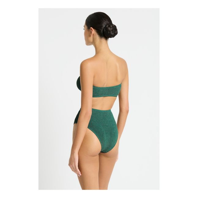 Bas de Maillot Palmer Métallisé | Vert Jade