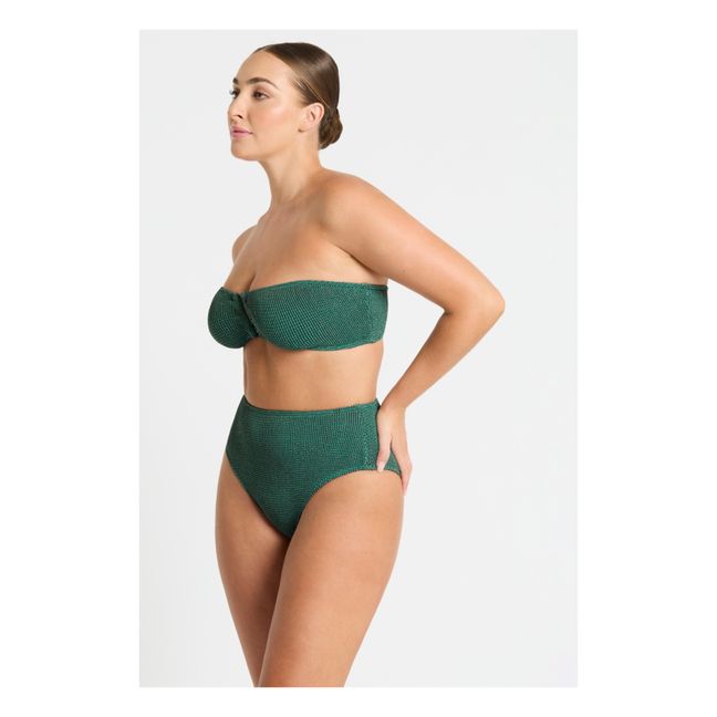 Bas de Maillot Palmer Métallisé | Vert Jade