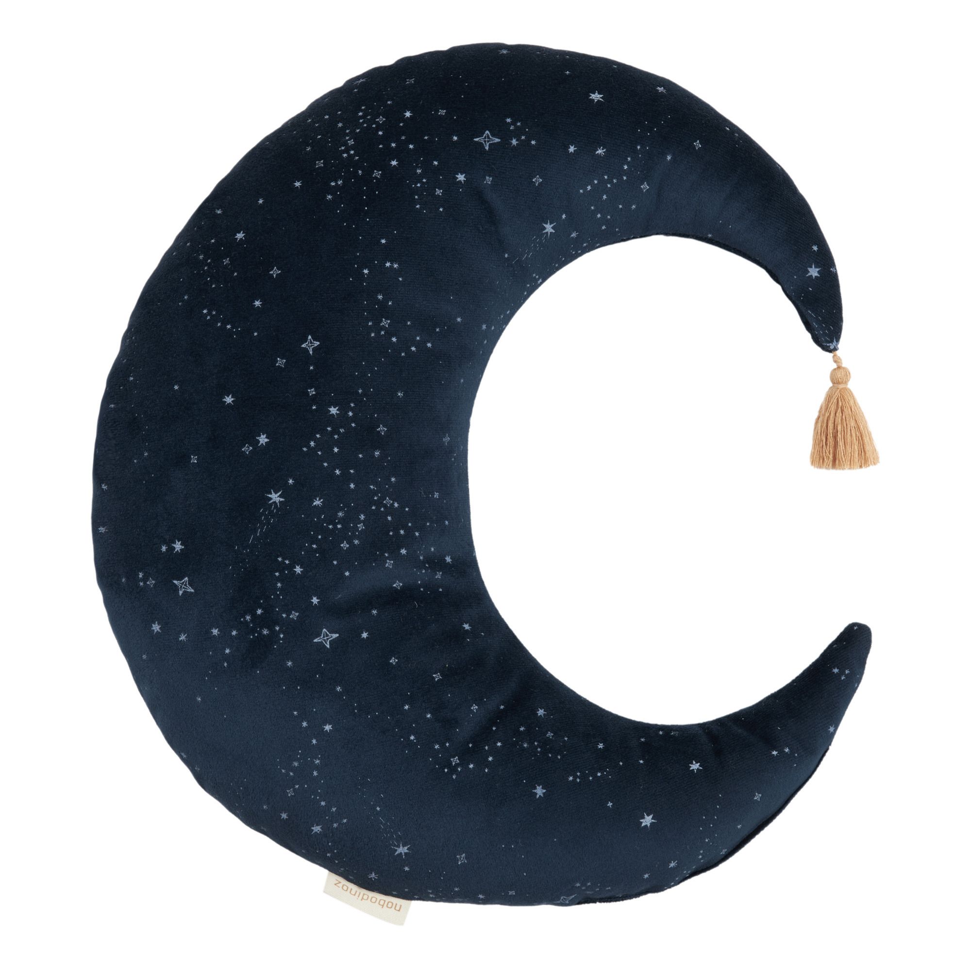 Nobodinoz - Coussin Lune NIGHT BLUE