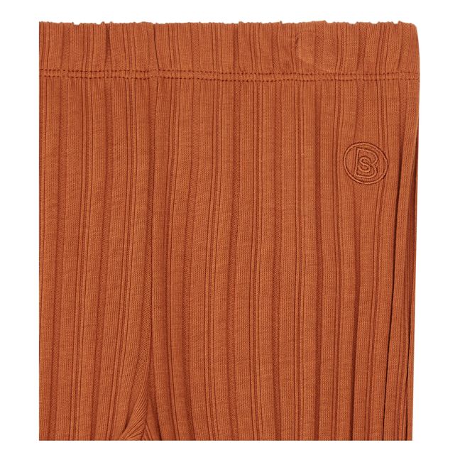 Pantalon Leggings Fille Rib  | Noisette