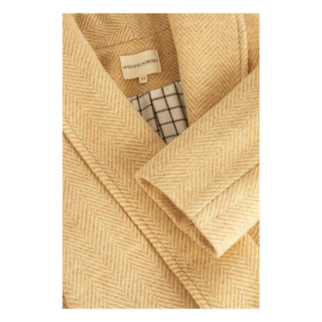 Cappotto in lana color uva | Crema