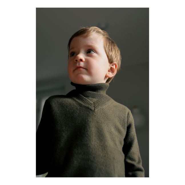 Snood Lou in cashmere | Verde militare