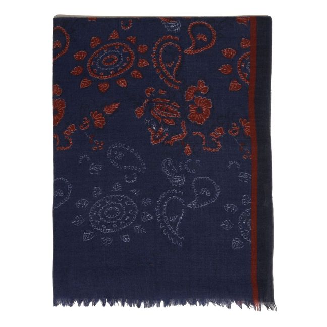 Echarpe Laine Indigo | Bleu indigo