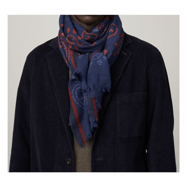 Echarpe Laine Indigo | Bleu indigo