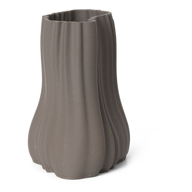 Moire vase | Charcoal grey