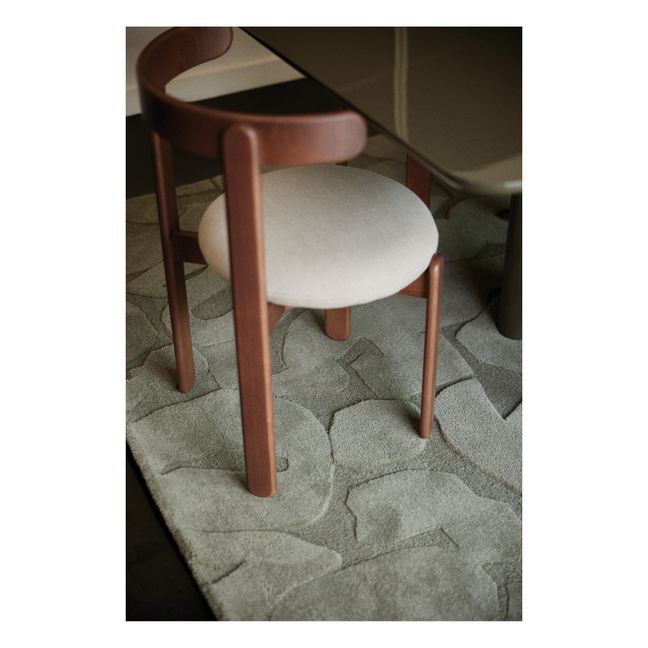 Chaise Lilas en bois, assise en lin  | Blanc cassé