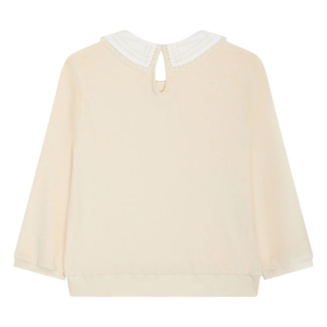 Frottee-Sweatshirt Bio-Baumwolle - Damenkollektion  | Beige