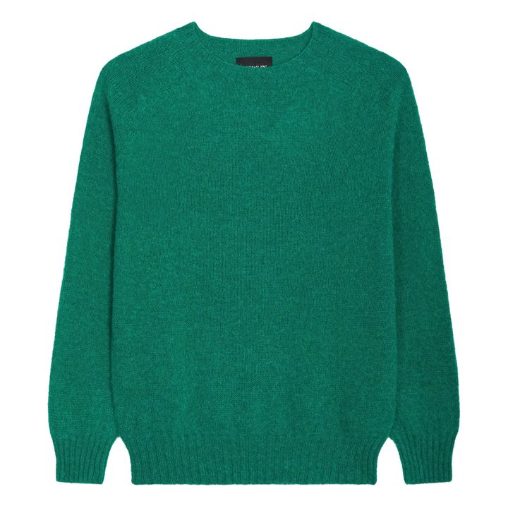 Nascita del maglione di lana Cool | Verde mélange- Immagine del prodotto n°0