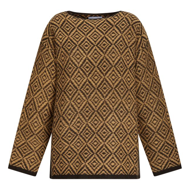 Groovy Merino Wool Sweater | Brown