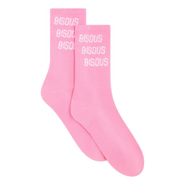 Chaussettes Bisous Logo | Rosa