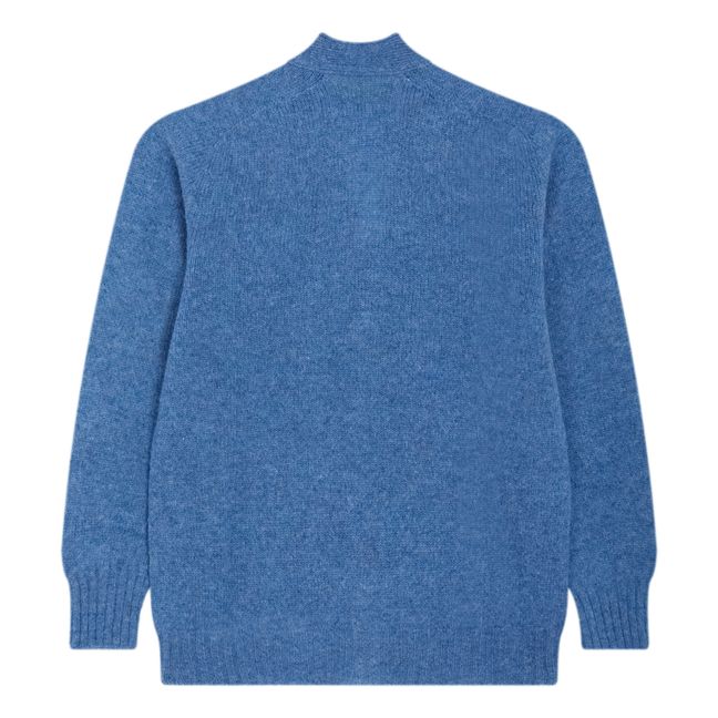 Cardigan Shaggy Bear Laine | Bleu chiné