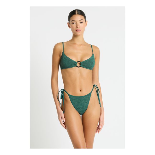 Bas de Maillot Anisha Métallisé | Vert Jade