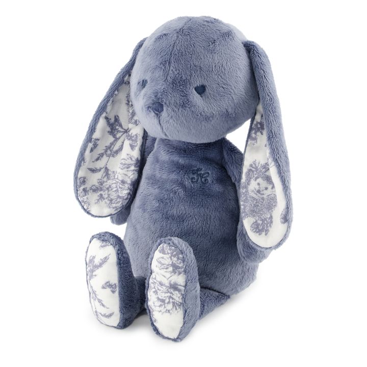 Peluche Toile de Jouy del conejo Augustin | Azul- Imagen del producto n°3