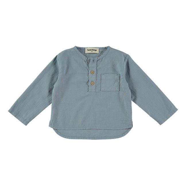 Camicia con colletto Baby Mao | Blu