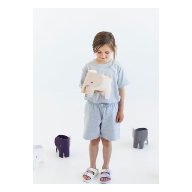 Lampe de chevet Eléphant en cuir | Gris anthracite