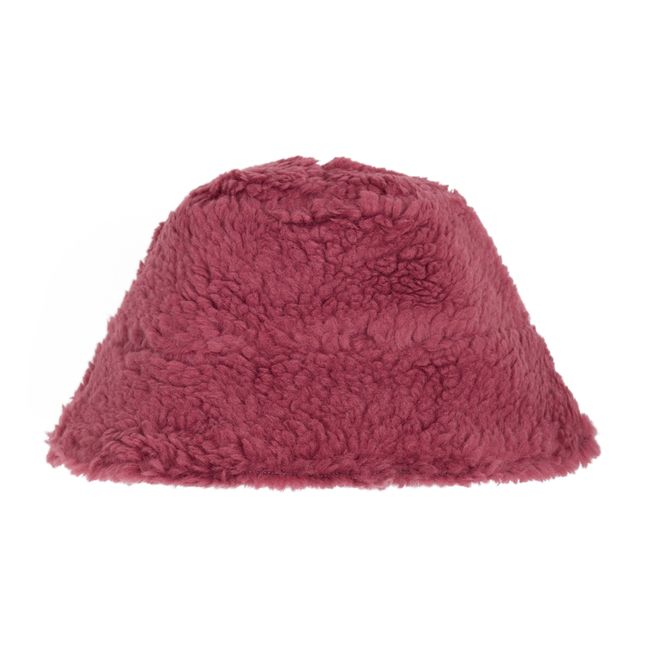 Fur-style hat | Raspberry red