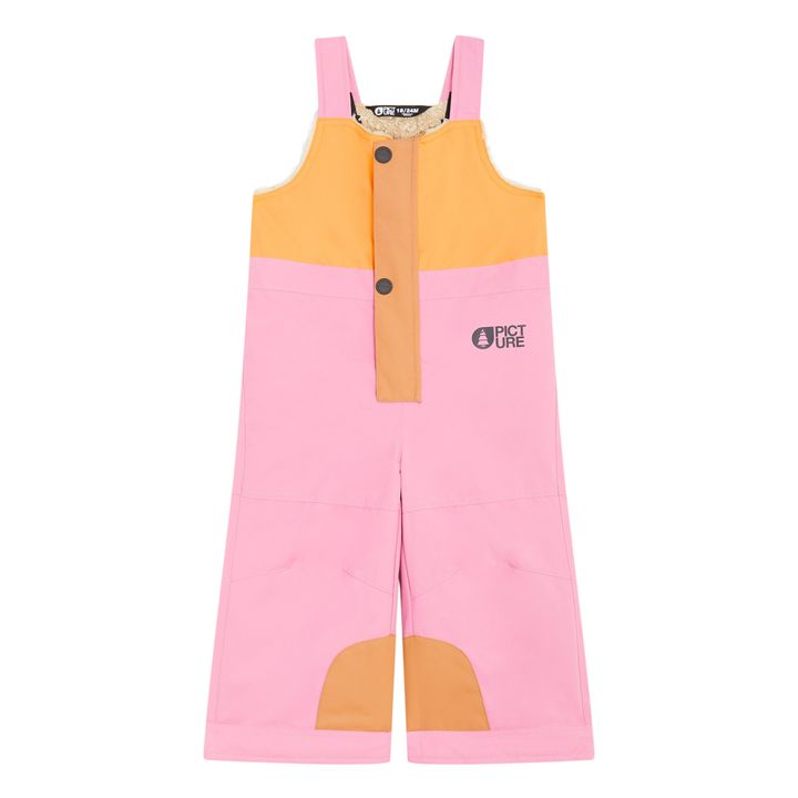 Snowy Unie Recycled Ski Dungarees | Candy pink- Product image n°0