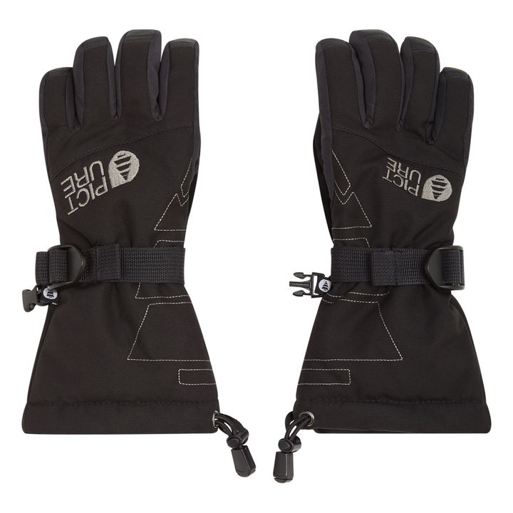Testy Adjustable Ski Gloves | Black- Product image n°0