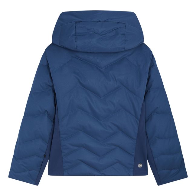 Parka Courte de Ski Matelassée | Bleu paon