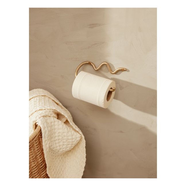 Curvature Toilet Roll Holder | Brass