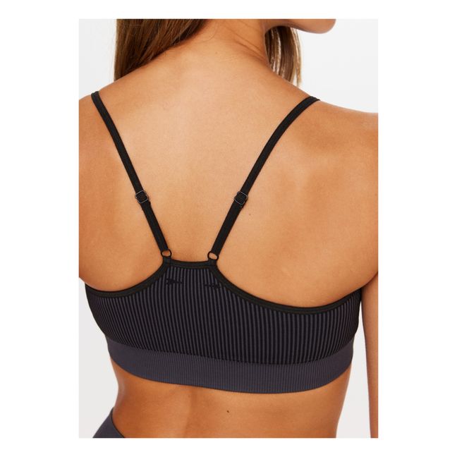 Brassière Côtelée Seamless Zahra | Noir