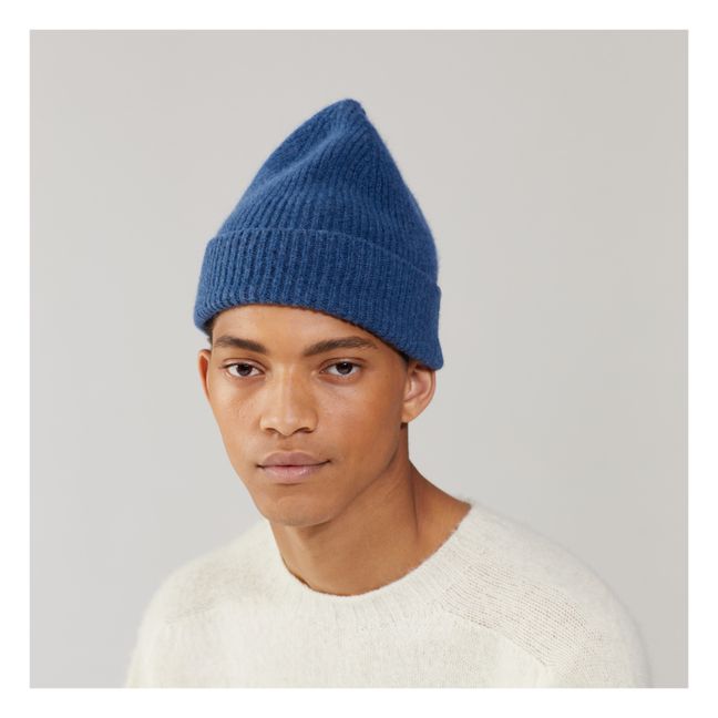 Cappello in lana e angora | Blu
