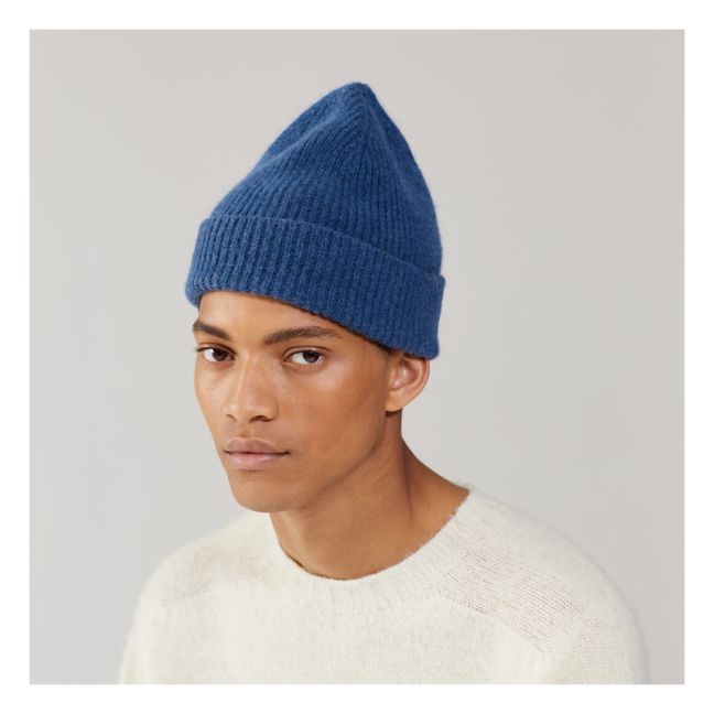 Cappello in lana e angora | Blu