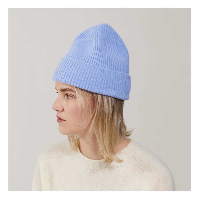 Cappello in lana e angora | Azzurro
