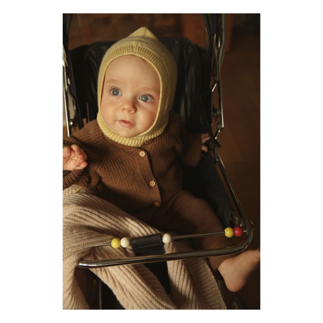 Cagoule bébé fille en laine et coton SMOKING