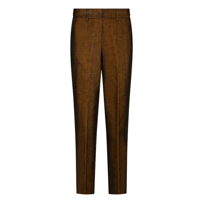 Pantaloni in velluto a coste metallizzato Vischio | Nero