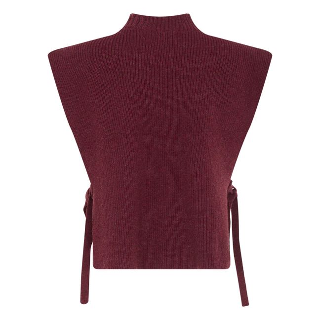 Louis Recycled Wool Sleeveless Jumper x Smallable | Bordeaux