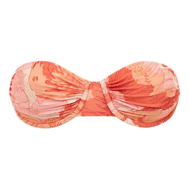 Top a fascia increspato | Rosa