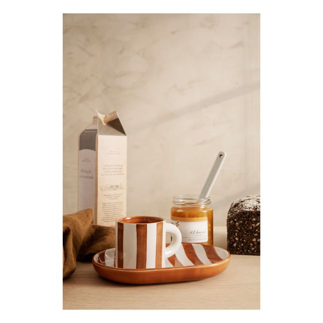 Taza y platillo Milu de porcelana | Rojo