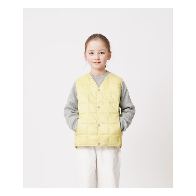 Sleeveless Quilted Jacket | Yellow