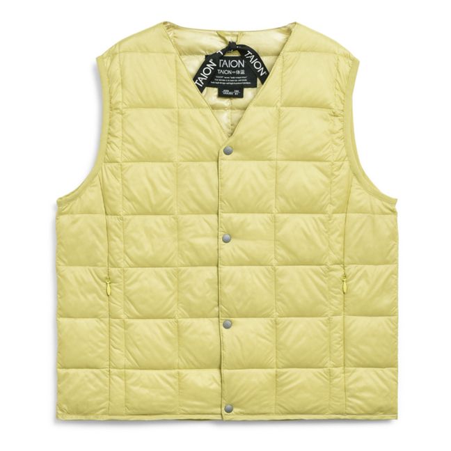 Sleeveless Quilted Jacket | Yellow