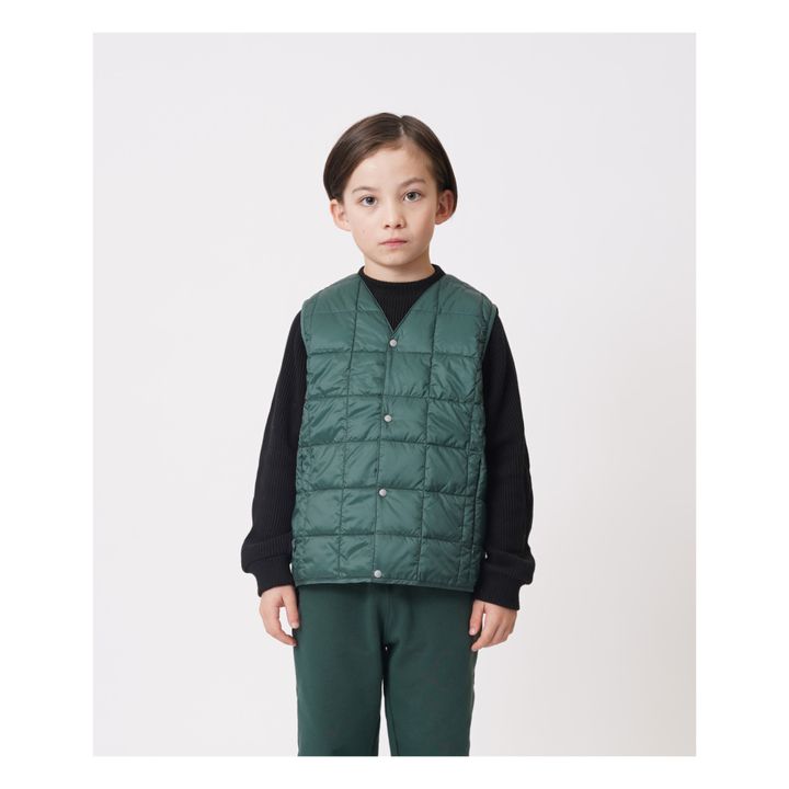 Veste Matelassée Sans Manches | Vert foncé- Image produit n°2