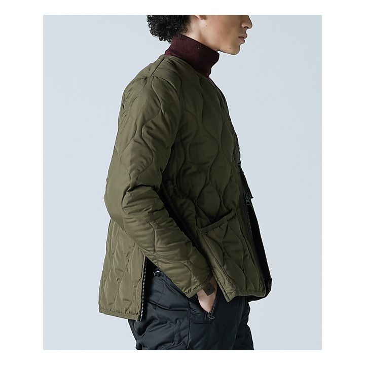 Quilted Military Jacket | Olive green- Product image n°2