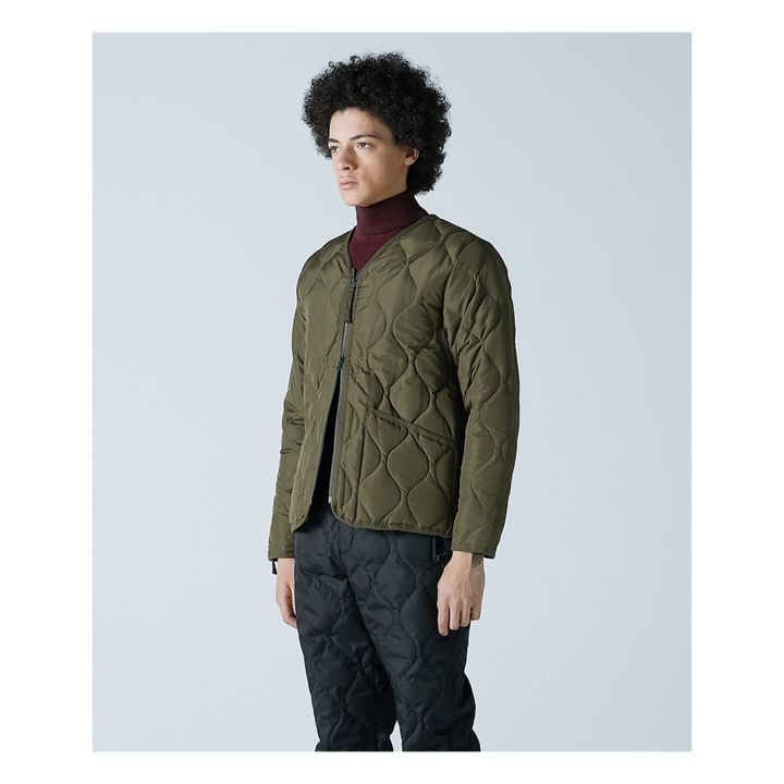 Quilted Military Jacket | Olive green- Product image n°1