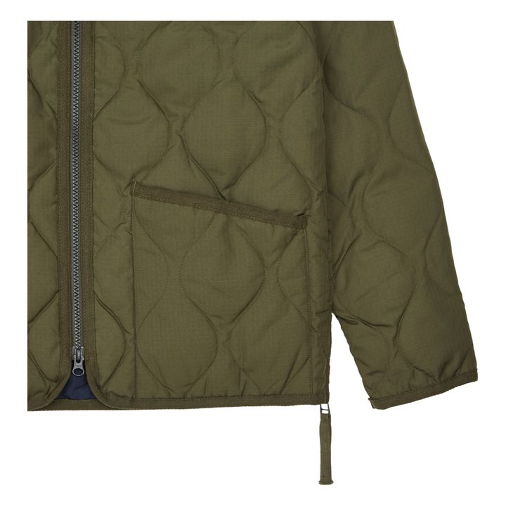 Quilted Military Jacket | Olive green- Product image n°3