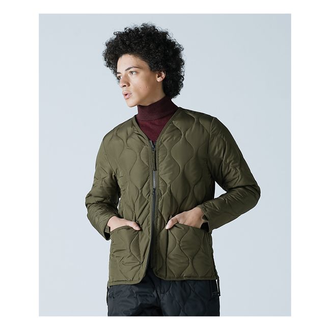 Quilted Military Jacket | Olive green