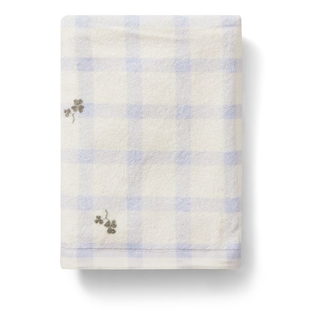 Gingham Sorrel bath towel | Light blue