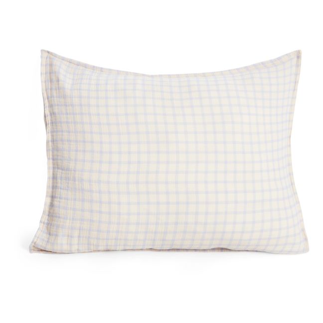 Gingham Sky pillowcase | Light blue