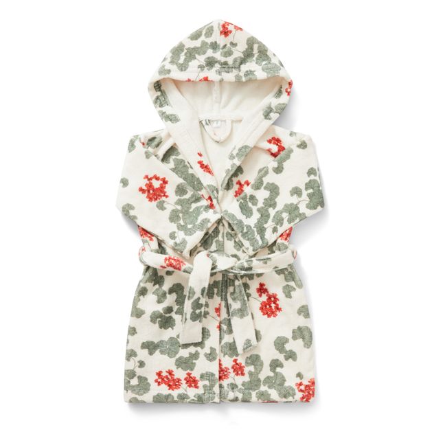 Pelargonium children's bathrobe | Green